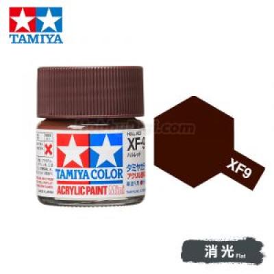Tamiya 81709 Tamiya Color Acrylic Paint Mini XF-9 Hull Red 10ml
