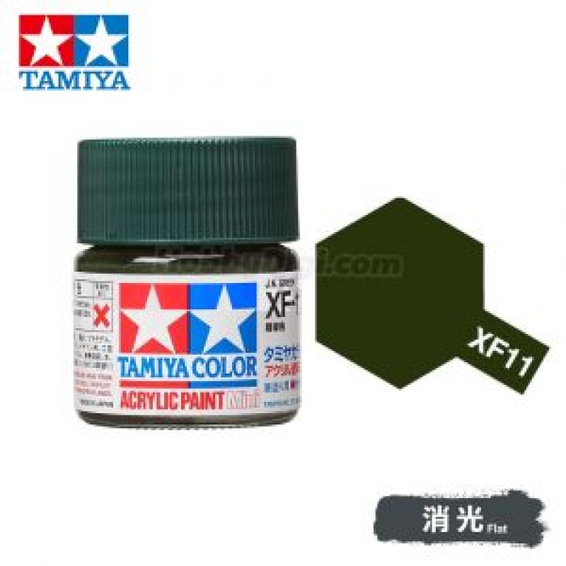 Tamiya 81711 Tamiya Color Acrylic Paint Mini XF-11 J.N. Green 10ml