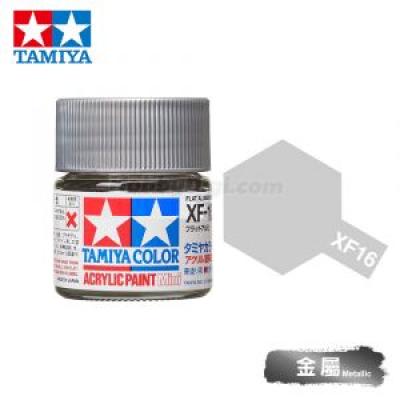 Tamiya 81716 Tamiya Color Acrylic Paint Mini XF-16 Flat Aluminum 10ml