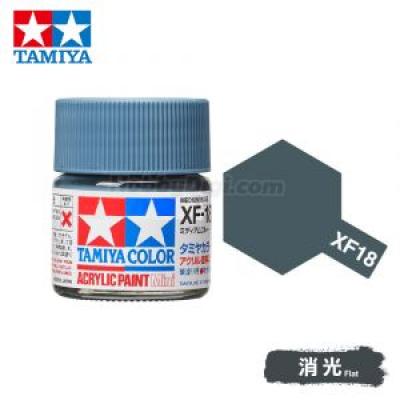 Tamiya 81718 Tamiya Color Acrylic Paint Mini XF-18 Medium Blue 10ml