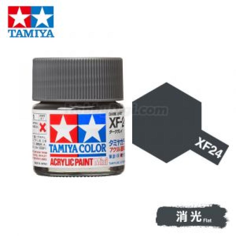 Tamiya 81724 Tamiya Color Acrylic Paint Mini XF-24 Dark Grey 10ml