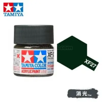Tamiya 81727 Tamiya Color Acrylic Paint Mini XF-27 Black Green 10ml