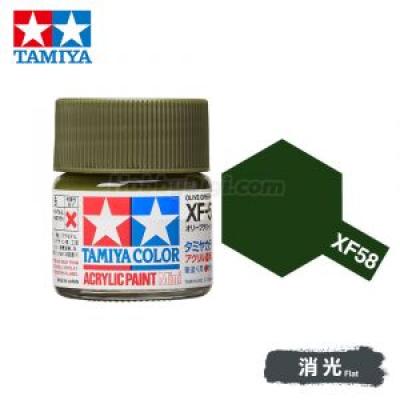 Tamiya 81758 Tamiya Color Acrylic Paint Mini XF-58 Olive Green 10ml