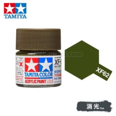 Tamiya 81762 Tamiya Color Acrylic Paint Mini XF-62 Olive Drab 10ml