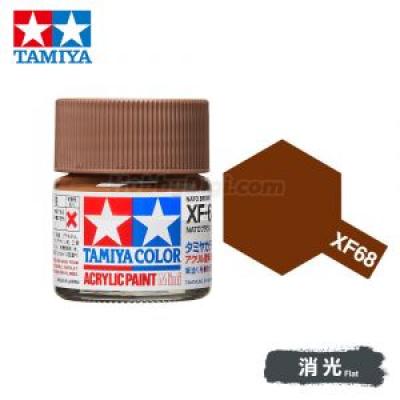 Tamiya 81768 Tamiya Color Acrylic Paint Mini XF-68 NATO Brown 10ml