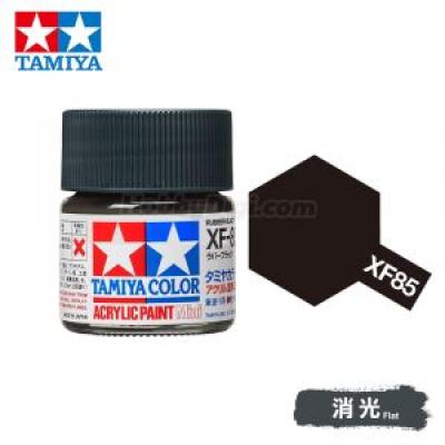 Tamiya 81785 Tamiya Color Acrylic Paint Mini XF-85 Rubber Black 10ml