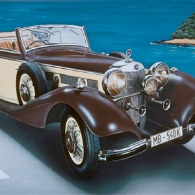 Italeri 1/24 Mercedes-Benz 540K vintage car model kit